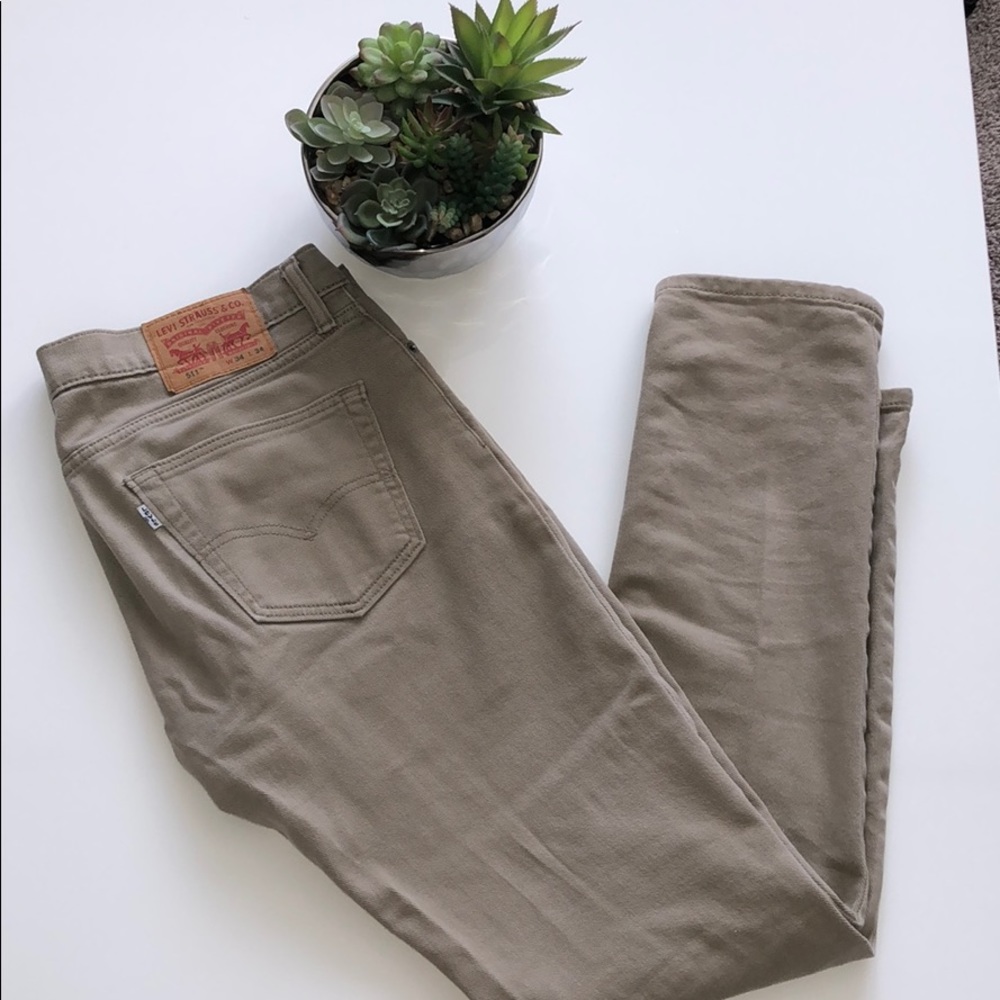 Men's tan Levi's 511 jeans W 34 L 34